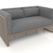 3d model 2-seater sofa (Bronze) - preview