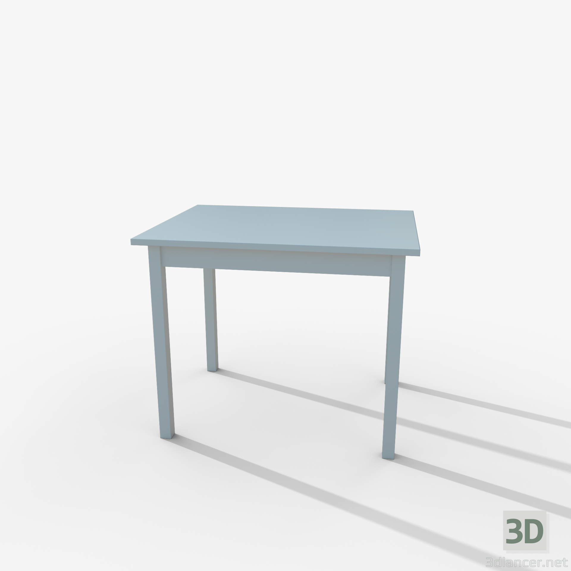 modèle 3D de Table IKEA OLMSTAD 90x70 blanc acheter - rendu