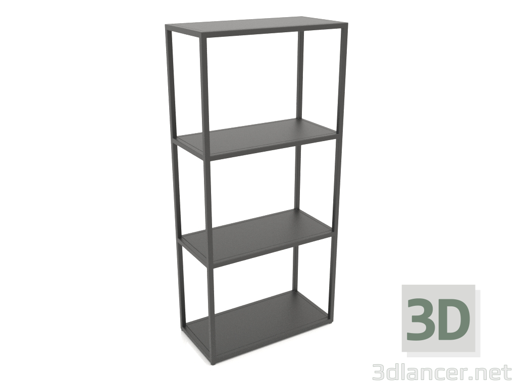 3D modeli Dikdörtgen raf (METAL, 60x30x128, 4 raflı) - önizleme