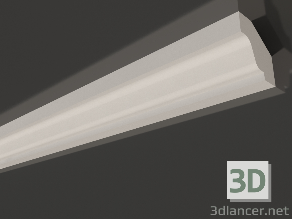 modèle 3D Corniche de plafond en plâtre lisse KG 003 (35x35) - preview