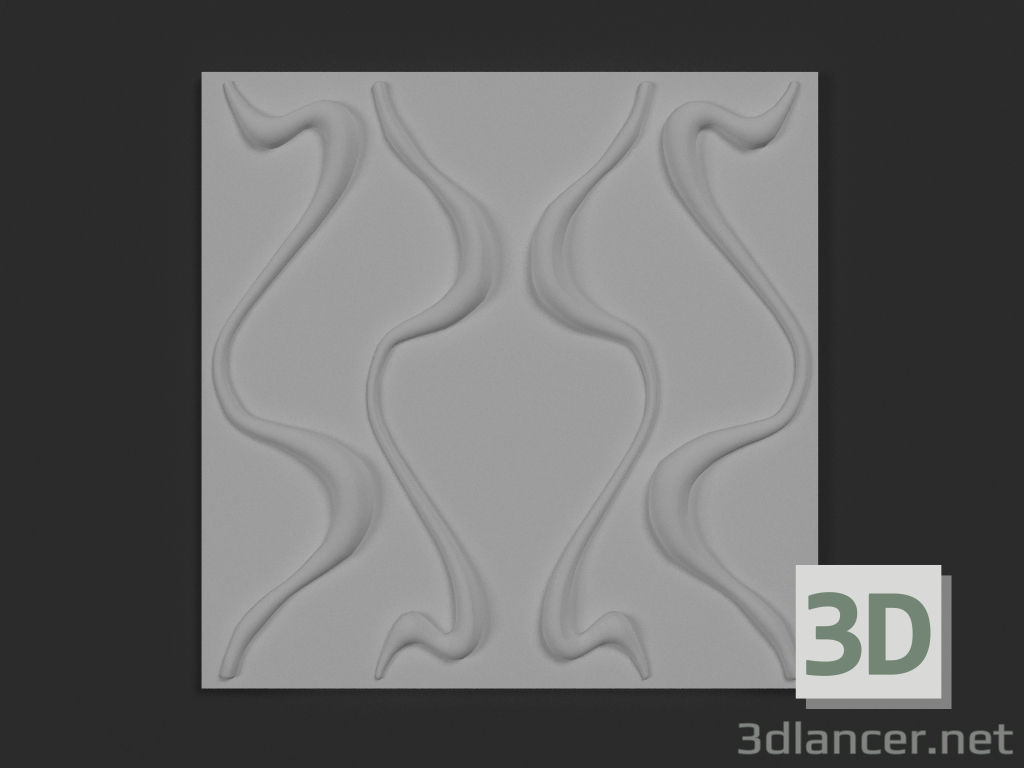 3D modeli Alçı 3D panel Malm - önizleme