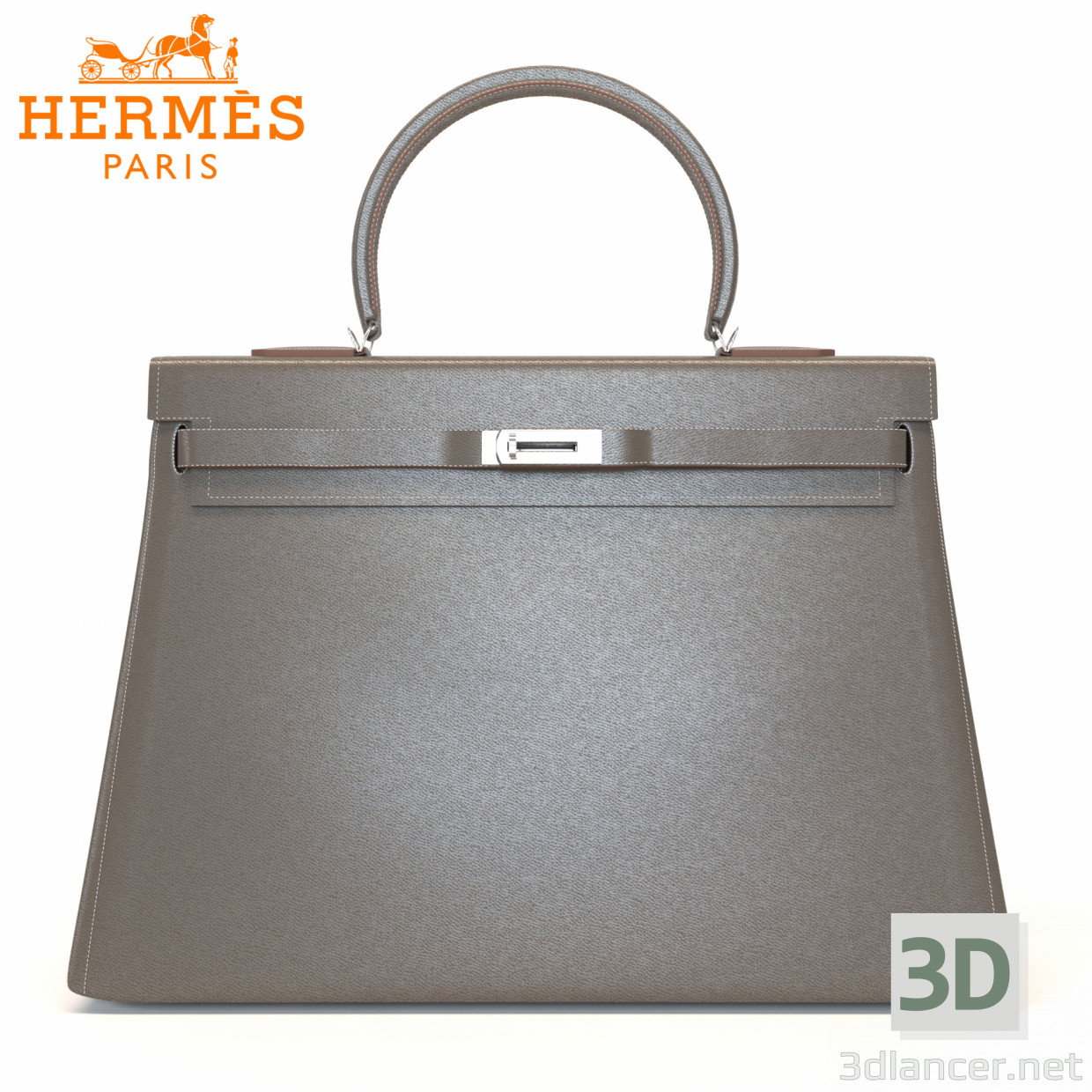 modello 3D di Borsa Kelly 35 Etoupe comprare - rendering