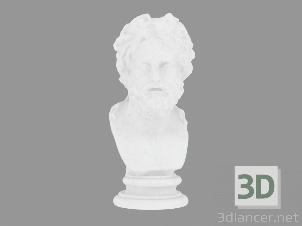 3d model Escultura de mármol Jefe de Asklepios - vista previa