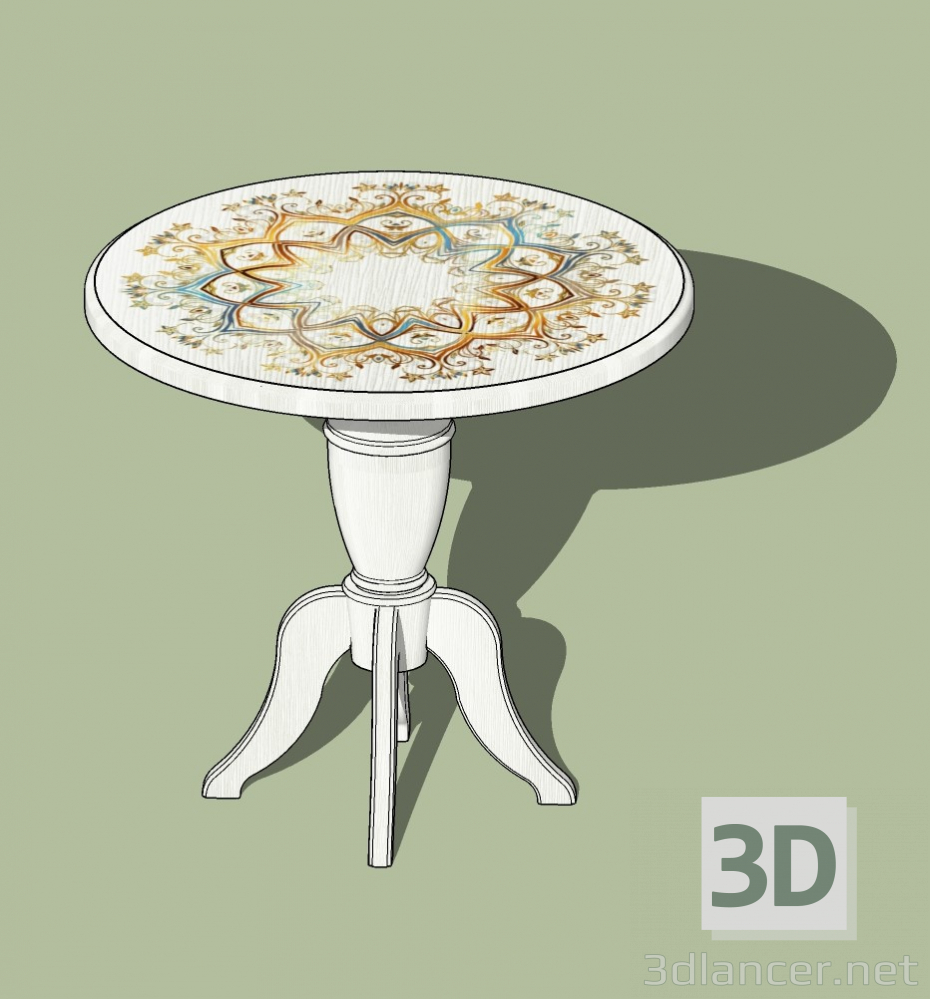 modello 3D di Tavola rotonda comprare - rendering