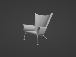 Fauteuil selon le dessin pour la tâche 9 au cours universitaire 3Dmax