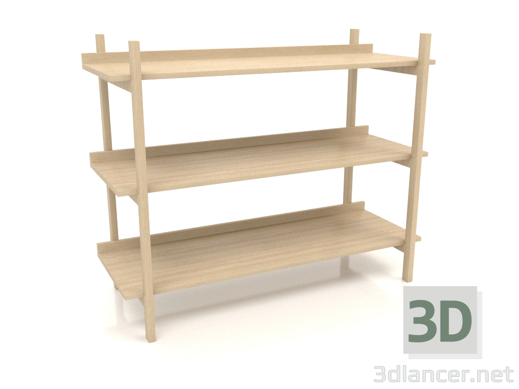 Modelo 3d Rack ST 02 (1000x400x800, madeira branca) - preview