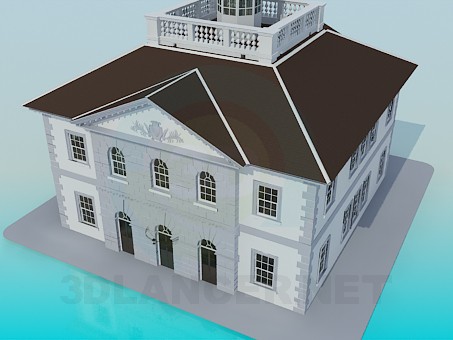 Modelo 3d Edifício histórico - preview