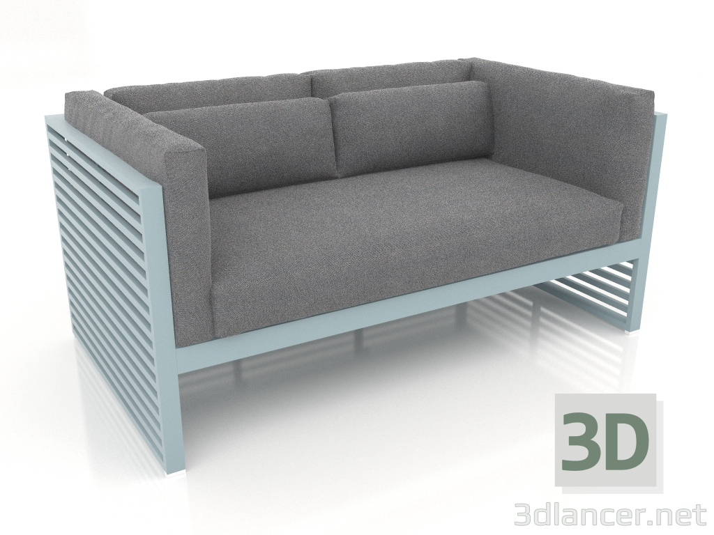 3D Modell 2-Sitzer-Sofa (Blaugrau) - Vorschau