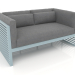 3D Modell 2-Sitzer-Sofa (Blaugrau) - Vorschau