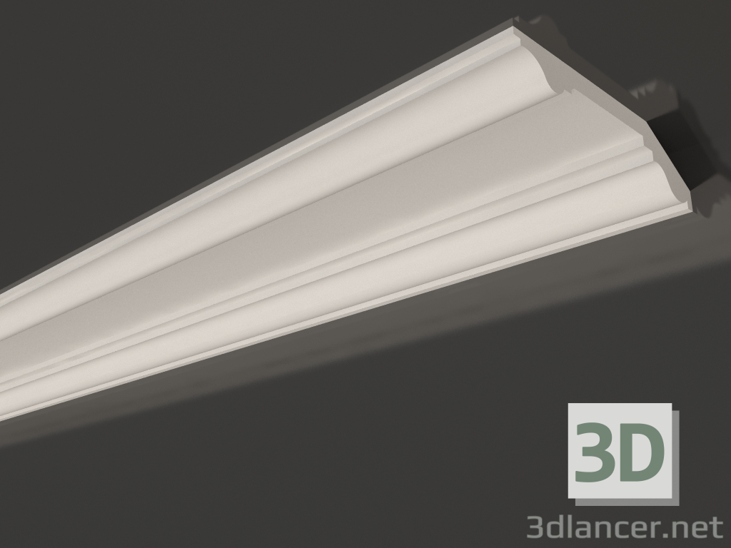 Modelo 3d Cornija de teto de gesso lisa KG 004 (36х151) - preview