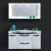 modello 3D Mobile lavabo con specchio + set decorativo - anteprima