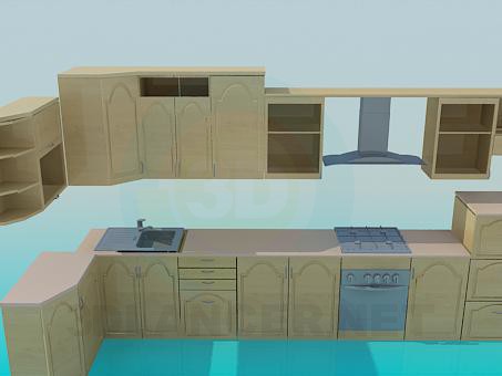 3d model kitchen - preview