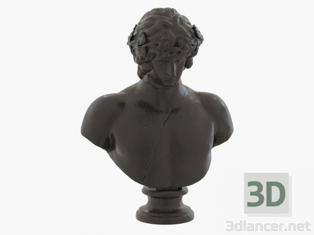 3d model Bronce busto Busto de Antinoo - vista previa