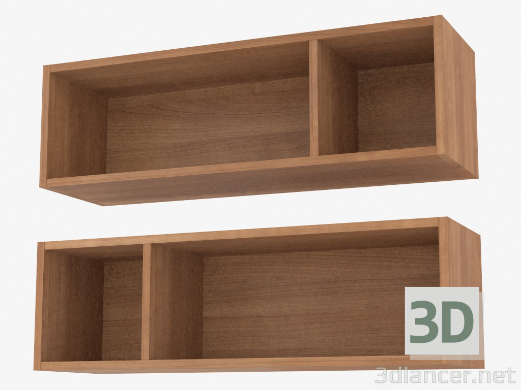 Modelo 3d Prateleiras montadas em estilo moderno - preview