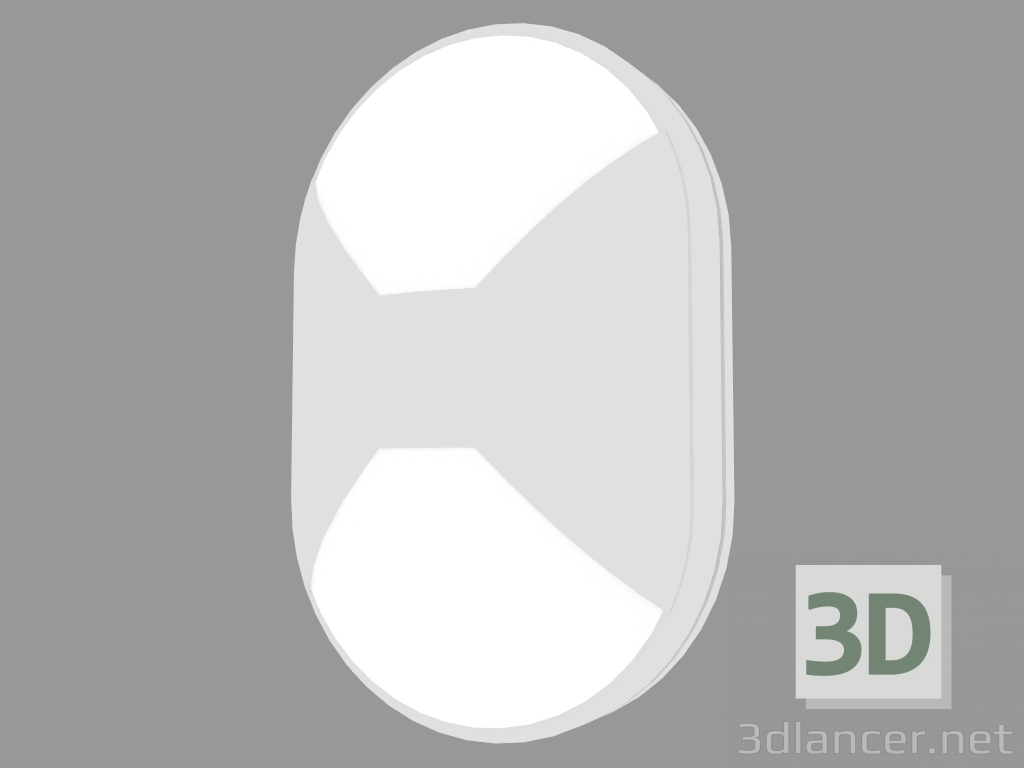 Modelo 3d Luminária de parede MEGAVEDO OVAL COM VISOR DE BAIXO (S6779) - preview