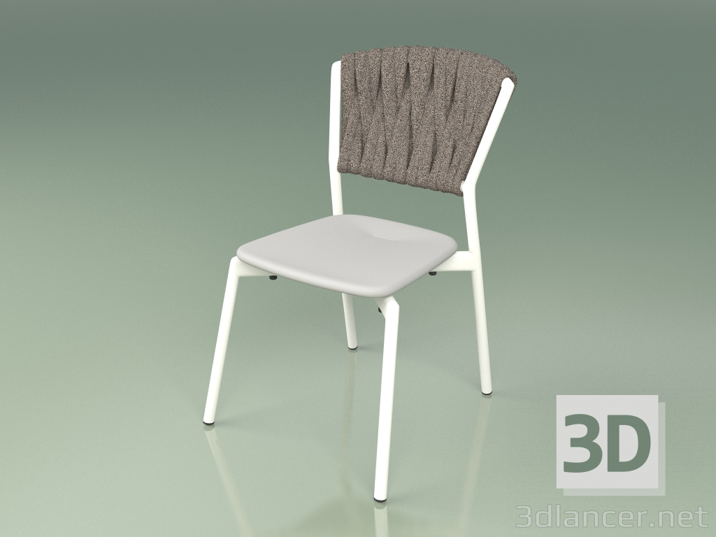 3D Modell Chair 220 (Metallmilch, Polyurethanharz Grau, Gepolsterter Gürtel Grau-Sand) - Vorschau