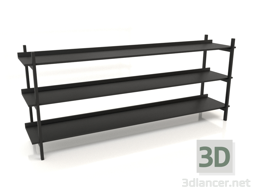 3d модель Стелаж ST 02 (1900х400х800, wood black) – превью