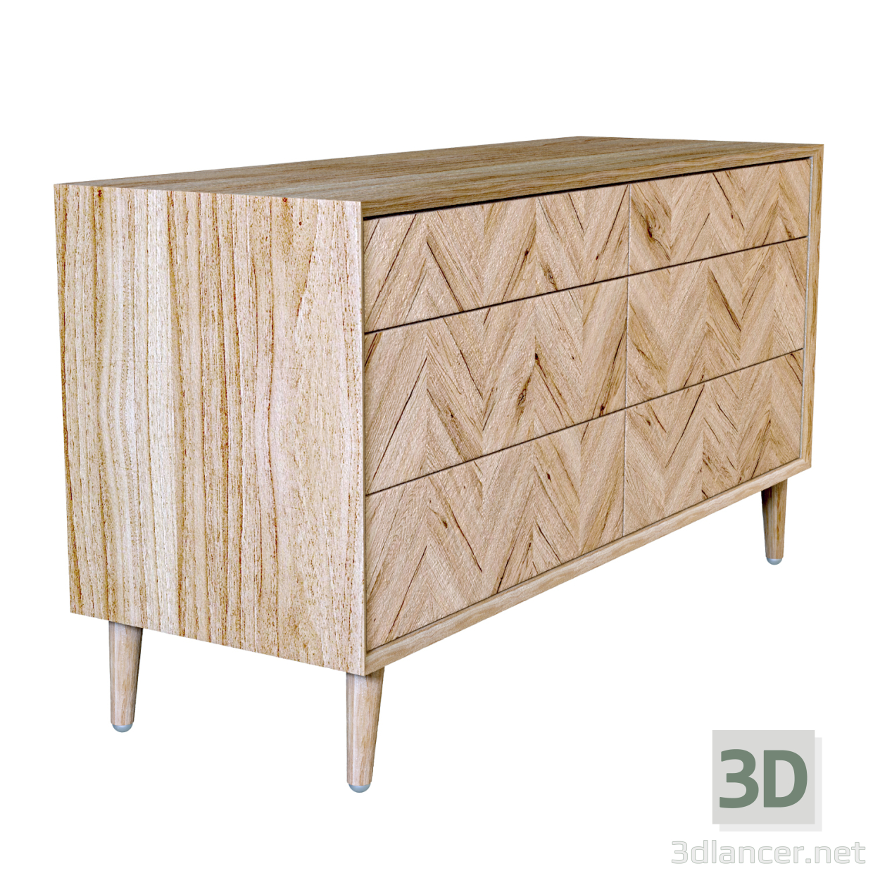 3d Chest of drawers Hank model buy - render