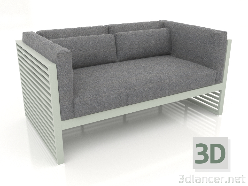 modello 3D Divano 2 posti (Grigio cemento) - anteprima