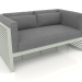 3d model 2-seater sofa (Cement gray) - preview