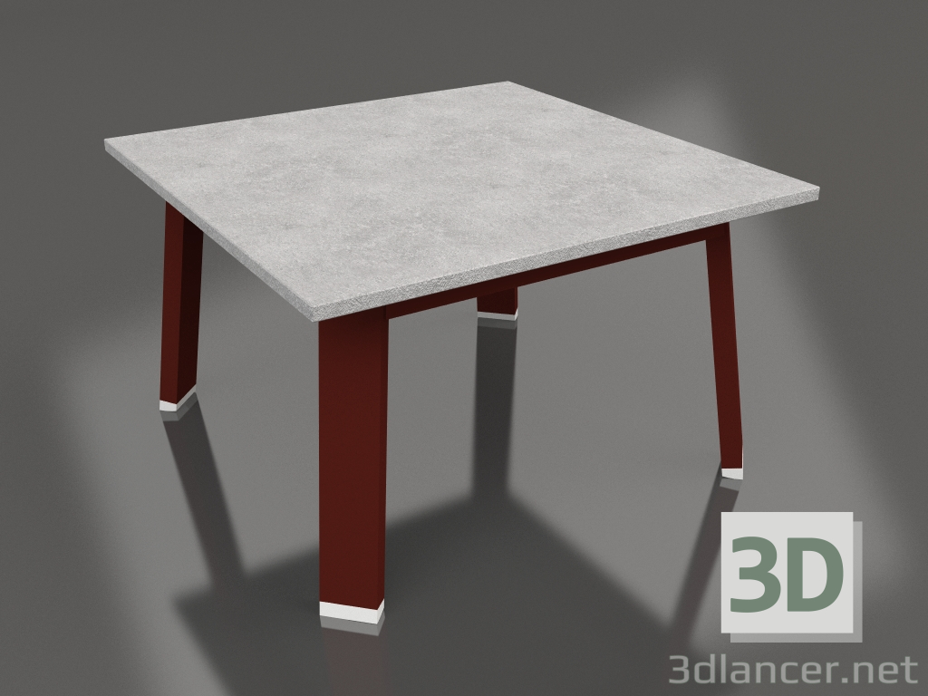 3D Modell Quadratischer Beistelltisch (Weinrot, DEKTON) - Vorschau