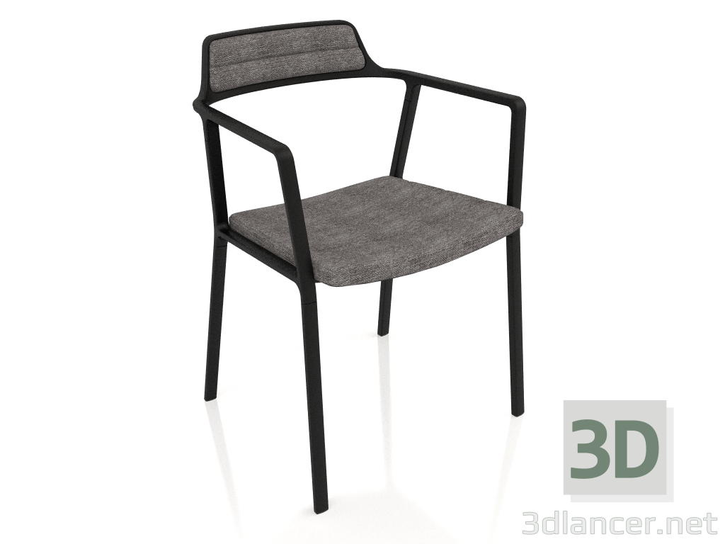 3d model Silla VIPP451 (lana gris claro) - vista previa