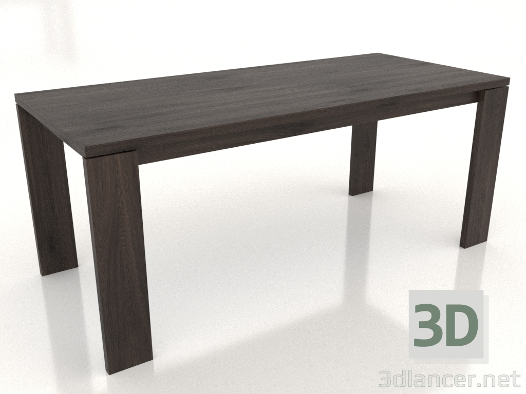 3D Modell Esstisch BLANK 1800x800x750 mm (dunkle Eiche) - Vorschau