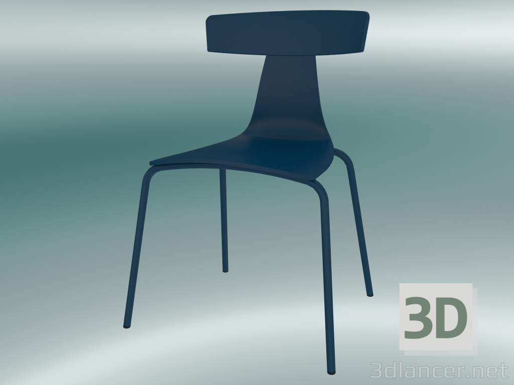 3d model Silla apilable Silla de plástico REMO (1417-20, plástico verde azul, verde azul) - vista previa