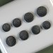 3d Coins: 1, 2, 5, 10 hryvnias. model buy - render