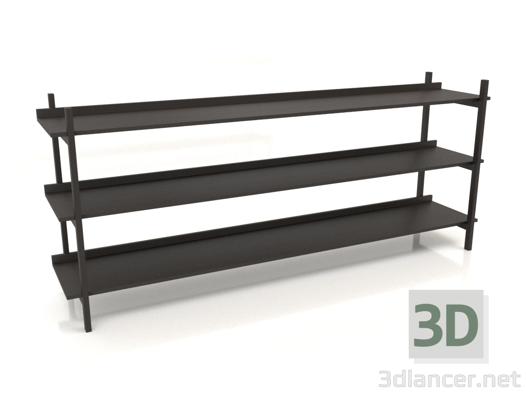 3d model Librería ST 02 (1900х400х800, madera marrón oscuro) - vista previa