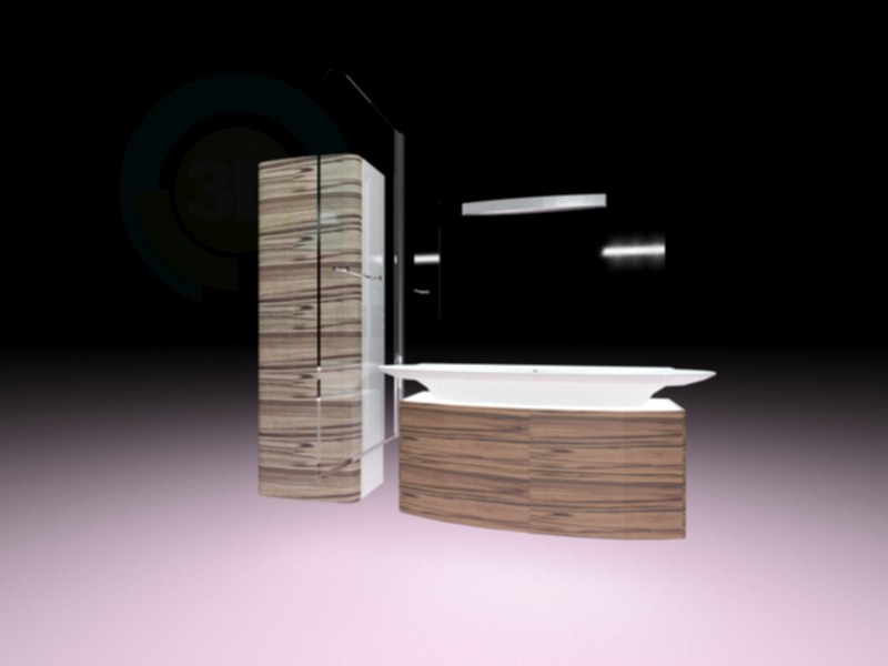 3d model Un conjunto de muebles para el baño, Jacob Delafon 5 PRESQU'ILE - vista previa