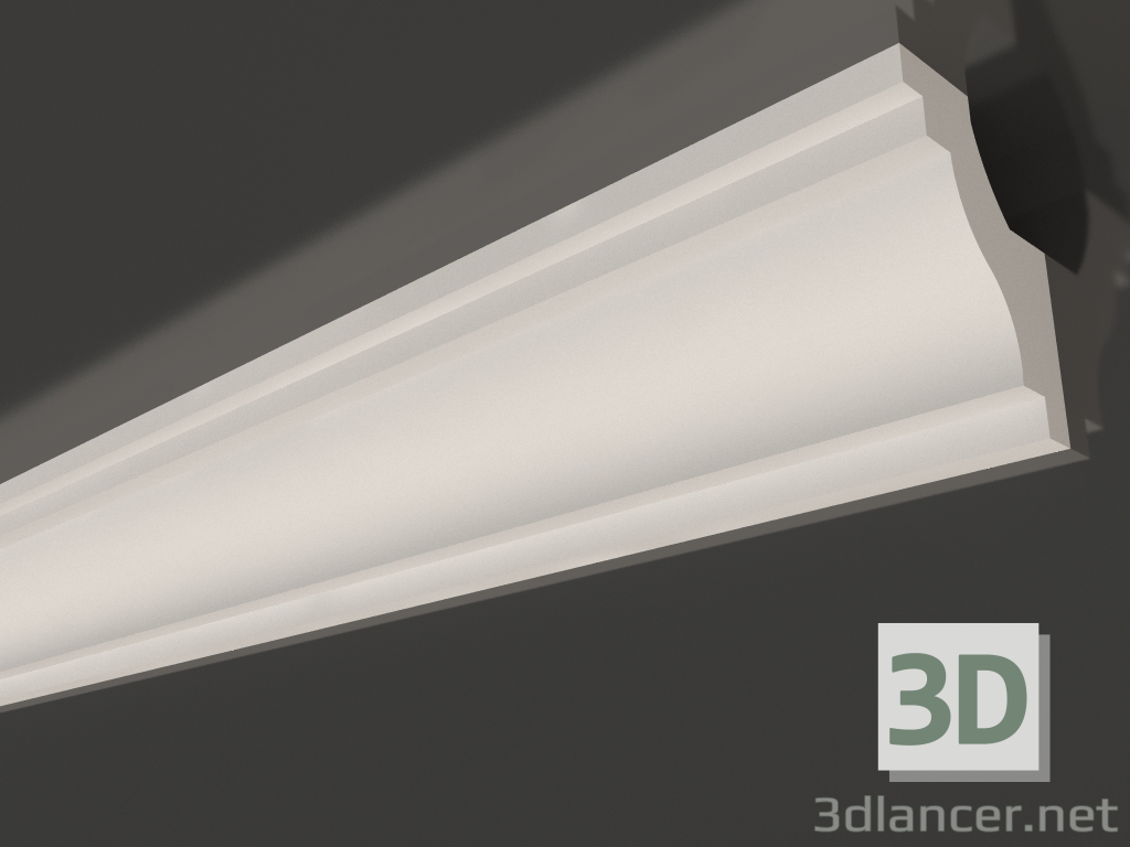 3d model Plaster ceiling cornice smooth KG 004 6 (40x30) - preview