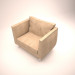 Silla para sala de estar 3D modelo Compro - render