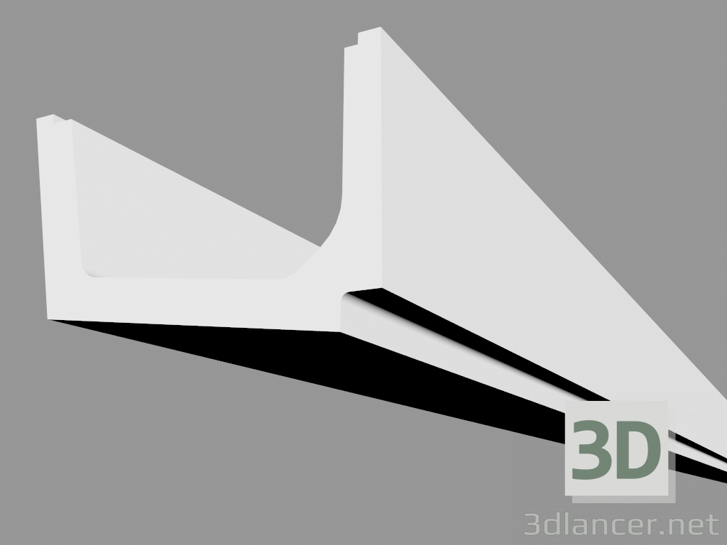 modèle 3D Corniche pour éclairage dissimulé C357 - Droit (200 x 7,1 x 11 cm) - preview