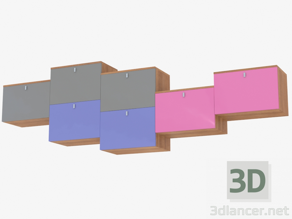 3d model Shelves hinged - preview