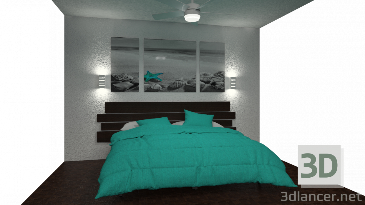 modèle 3D Chambre simple - preview