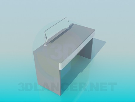 modèle 3D Bureau d’écriture avec stand - preview