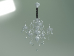 Pendant chandelier 10064-5 (white with silver-Strotskis)