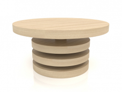 Mesa de centro JT 04 (D=700x350, blanco madera)