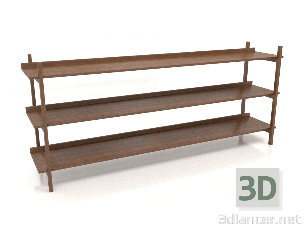 3d модель Стеллаж ST 02 (1900х400х800, wood brown light) – превью