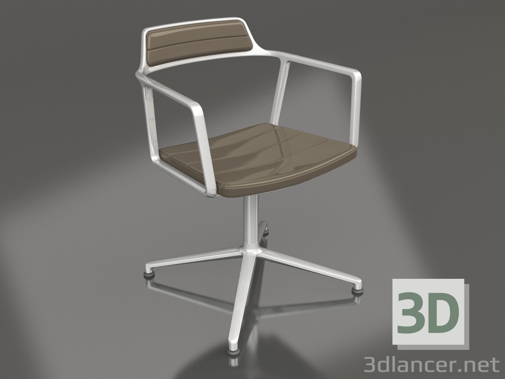 3d model Silla giratoria sobre planeadores VIPP452 - vista previa