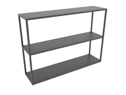 Rack-Konsole rechteckig (METALL, 120x30x86, 3 Regale)