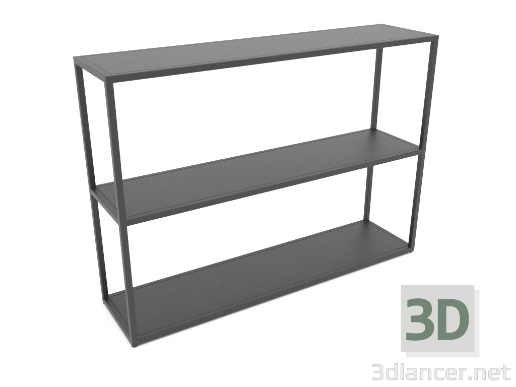 Modelo 3d Rack-consola retangular (METAL, 120x30x86, 3 prateleiras) - preview