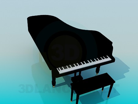 Modelo 3d Piano - preview