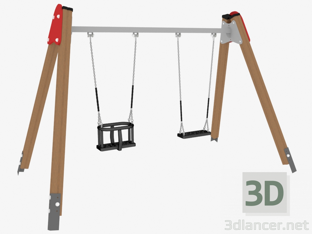 modello 3D Parco giochi Swing (6323) - anteprima