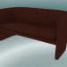 3D Modell Sofa Double Loafer (SC25, H 75 cm, 150 x 65 cm, Velvet 3 Maroon) - Vorschau