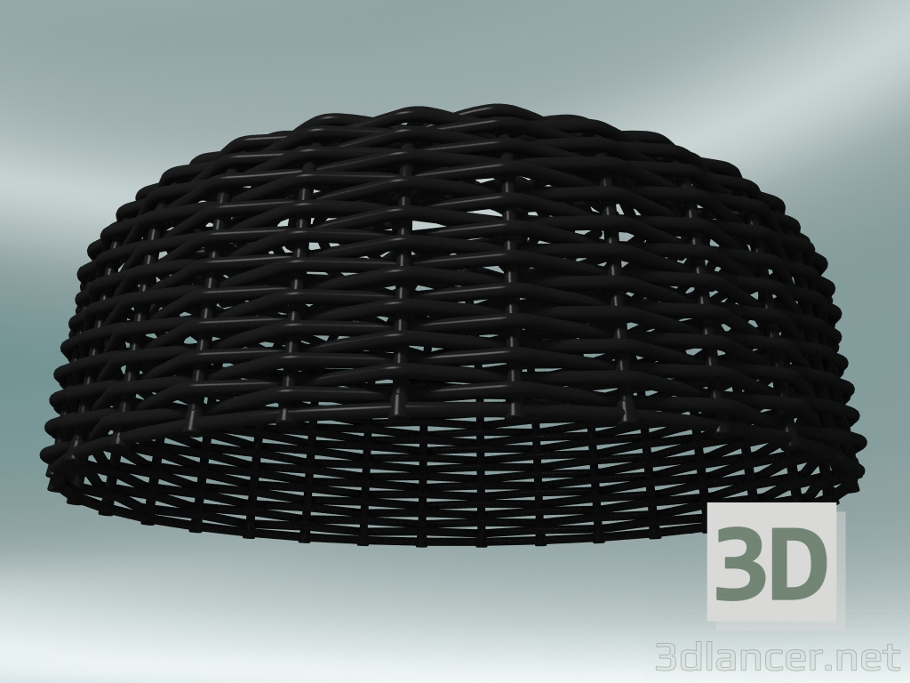 3d model Lámpara colgante (95, tejido negro) - vista previa