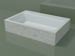 Lavabo da appoggio (01R141302, Carrara M01, L 72, P 48, H 16 cm)