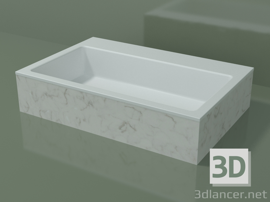 3d model Lavabo sobre encimera (01R141302, Carrara M01, L 72, P 48, H 16 cm) - vista previa