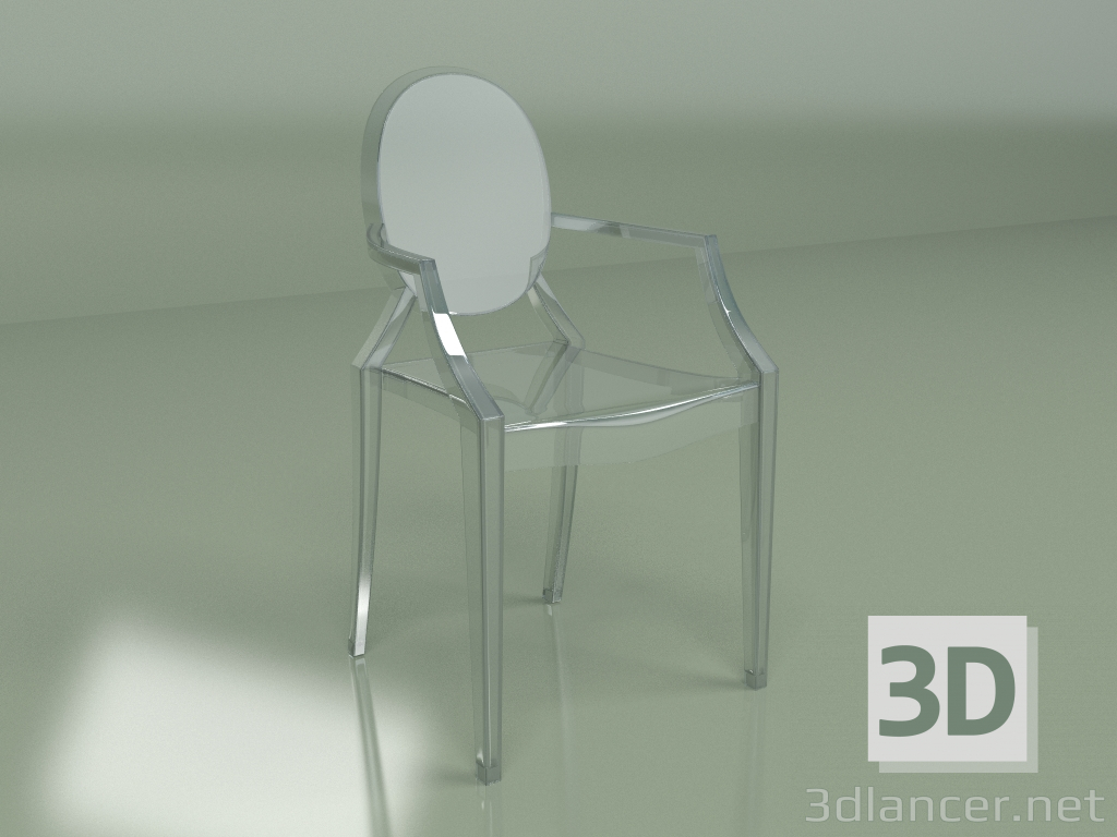 3d model Silla Louis Ghost (blanco) - vista previa